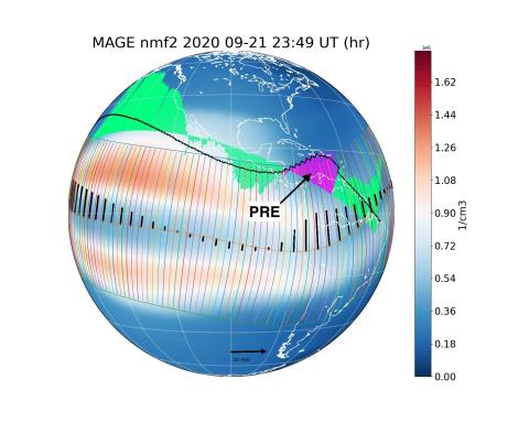 pre-reversal enhancement during geomagnetic quiet time period